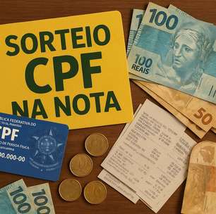 Programa de CPF na Nota vai sortear R$ 120 MIL neste sábado (21); veja como concorrer