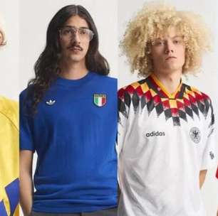 Adidas promove relançamento de uniformes antigos de seleções europeias