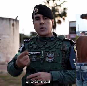 Capitão da PM faz membros de facção apagarem pichações com sigla do CV no Ceará