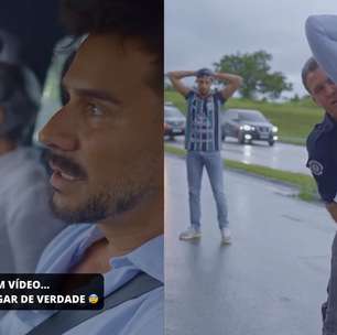 Ator da Globo toma enquadro real ao gravar cena de assalto: 'Mão na cabeça'