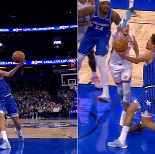 Jogador usa tênis para impedir cesta de adversário na NBA; veja vídeo