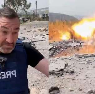Repórter de TV russa escapa por pouco de ser atingido por míssil israelense no Líbano