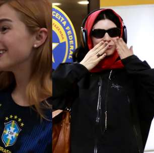 Atrações do Lollapalooza, Addison Rae e Lorde esbanjam simpatia ao desembarcar no Brasil