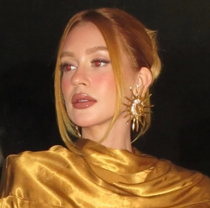 Marina Ruy Barbosa brilha com look dourado de R$ 1,8 mil e brinco de sol