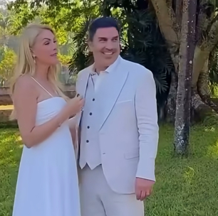 Ana Hickmann posa com 2 vestidos de noiva para ensaio pré-wedding
