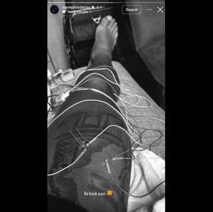 Depay mostra tratamento de lesão na coxa nas redes sociais: "Volto em breve"