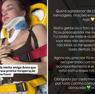 Ex-Chiquititas Anna Livya sofre acidente de moto: 'Me quebrei um pouquinho'