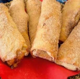 Rolinho primavera de banana na Airfryer: fácil, sem fritar