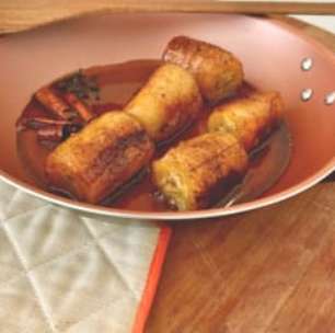 Banana caramelizada com 3 ingredientes fácil e rápida