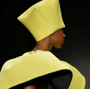 Rio Fashion Week: estreante Argalji extrapola limites da modelagem e expõe espuma e renda em peças com formatos arquitetônicos