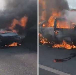 Carreta com combustível explode, deixa dois mortos e Via Dutra é interditada no RJ