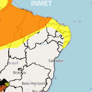 Inmet: Pernambuco tem três áreas sob alerta amarelo de chuva nesta segunda (27)
