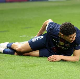 Rival do Brasil na Copa, Hakimi sofre lesão, desfalca PSG na Champions e preocupa Marrocos