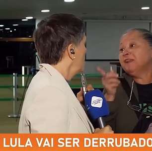 Repórter discute com mulher que interrompe entrada ao vivo: "Ninguém te convidou aqui"