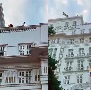 Rainha acessível: Shakira acena do alto do Copacabana Palace e leva fãs à loucura no RJ