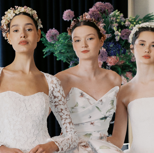 De renda a véu com chapéu country: veja 7 tendências de vestido de noiva direto da Semana de Moda de Noivas de NY