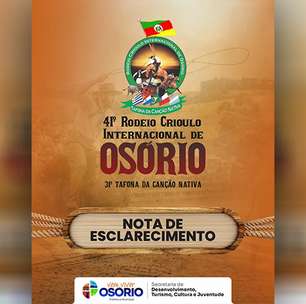 41º Rodeio Crioulo Internacional de Osório é reagendado para julho; Tafona da Canção Nativa mantém calendário original