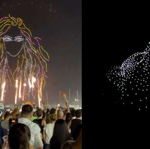 Veja show de drones na abertura do show de Shakira no Rio