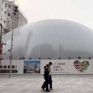 China aposta em "bolhas" gigantes sobre obras para reduzir poluição sonora e poeira em áreas urbanas densas