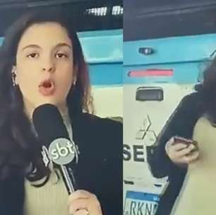 Repórter é atropelada por viatura da PM durante reportagem ao vivo no Rio