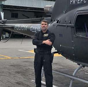 Vídeo mostra helicóptero da Polícia Civil sobrevoando cortejo de piloto do Core no RJ