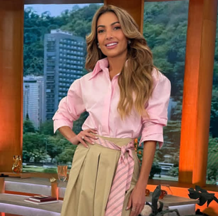 Patrícia Poeta aposta em truque fashion para inovar uso da gravata no guarda-roupa feminino