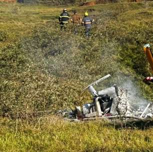 Helicóptero cai em Pomerode e corpo de piloto é encontrado carbonizado