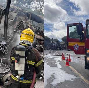 Ônibus bate de frente com caminhão e deixa 8 mortos em MG