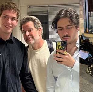 Filho de Murilo Benício e Alessandra Negrini faz 'unboxing' bizarro em Paris e choca o irmão: 'Lixo'