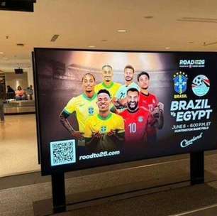 Cartaz de Brasil x Egito coloca atleta fora da Copa para promover jogo da Seleção