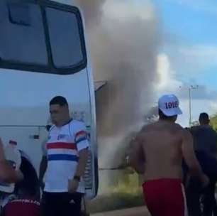 Susto na estrada: ônibus com torcedores do Fortaleza pega fogo antes da decisão do Nordestão