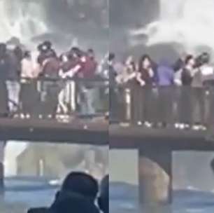 Turista pula nas águas das Cataratas do Iguaçu para pegar celular