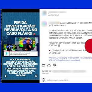 PF ainda não concluiu investigação sobre pedido de dinheiro feito por Flávio Bolsonaro a Vorcaro