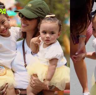 Filhas de Neymar visitam a Disney 'uniformizadas' antes de jogo do Brasil na Copa do Mundo