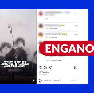 Vídeo que mostra helicópteros colidindo perto de árvores é de acidente na Malásia, não no Rio
