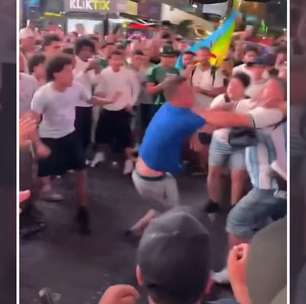 Vídeo: pancadaria envolve torcedores de Argentina e Argélia na Times Square