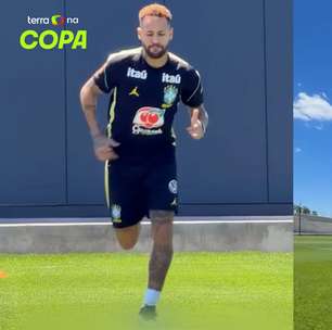 Neymar treina no gramado pela 1ª vez nos EUA, mas está fora do duelo contra Haiti