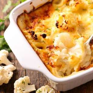Couve-flor gratinada fit e proteica: receita cremosa, nutritiva e perfeita para o dia a dia