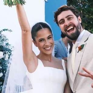 Vestido de noiva minimalista com decote profundo e laço gigantesco nas costas: esposa de Eike Duarte, Natália Vivacqua aposta em moda elegante para casamento com o ator; veja fotos!