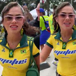 Maisa vai a jogo do Brasil em Miami e destaca sofrimento com calorão: 'Tive que adaptar os looks'