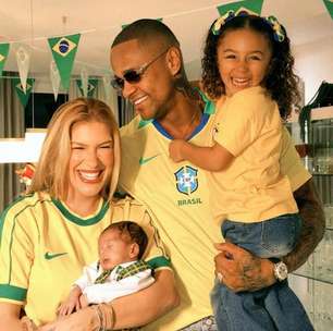 Lore Improta e Léo Santana celebram mêsversário do filho com tema 'Arraiá da Copa'