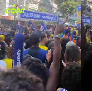 Torcida reunida no Rio comemora entrada de Endrick como gol em Brasil x Japão
