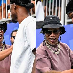 Jimmy Butler encontra o Ronaldinho Gaúcho em jogo do Brasil na Copa