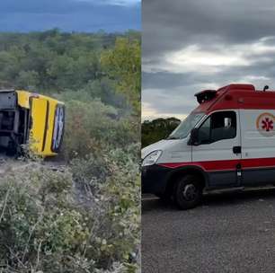 Ônibus com romeiros tomba, deixa dezenas de feridos e ao menos dois mortos no Ceará