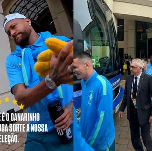 Veja o momento em que a Seleção Brasileira deixou hotel rumo ao estádio para duelo contra a Noruega