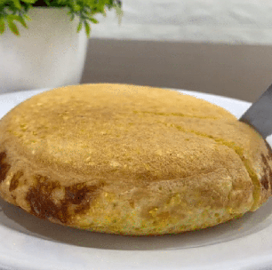 Pão de frigideira sem farinha muito leve, saudável e prático, que dá muita saciedade