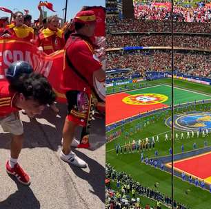 Jornalista brasileiro 'alvo' de CR7 viu eliminação do estádio e mostrou festa da torcida da Espanha antes de jogo