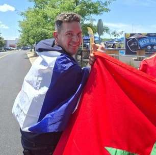 Franceses e marroquinos curtem pré-jogo em harmonia em Boston