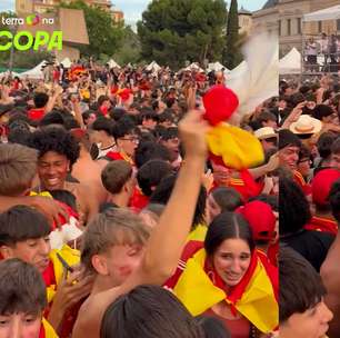 Veja a festa da torcida da Espanha em Madri após gol de Oyarzabal contra a França