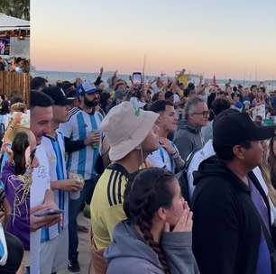 Torcedores argentinos ficam perplexos enquanto brasileiros celebram gol da Inglaterra em Copacabana